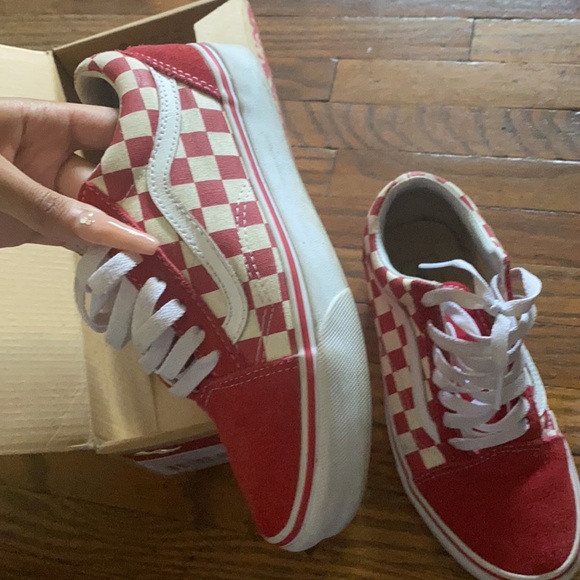 Red and white vans size 5 men 6.5 women - Picture 8 of 8